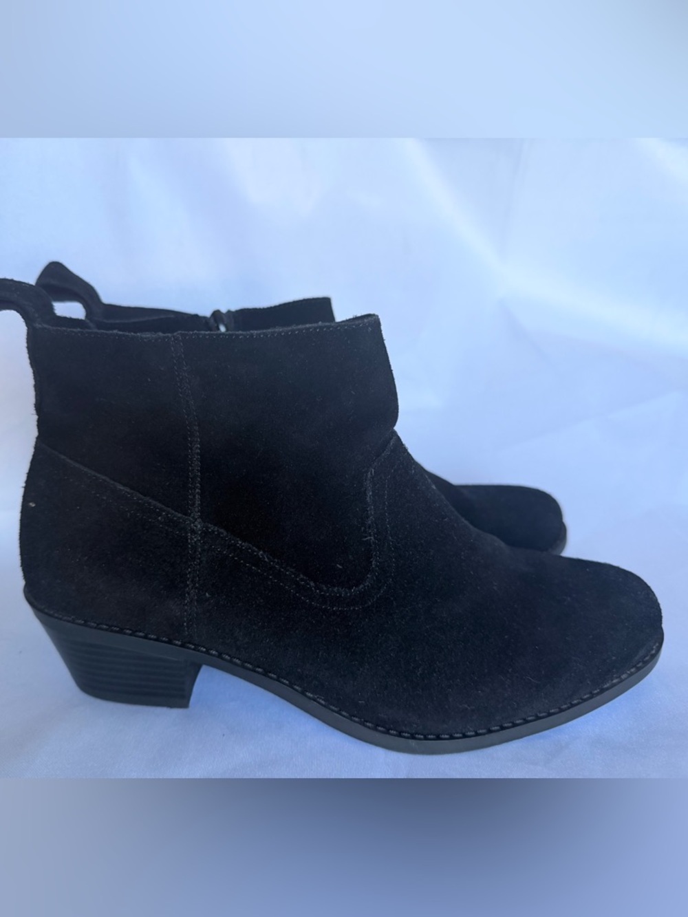 Vionic Black Suede Ankle Booties